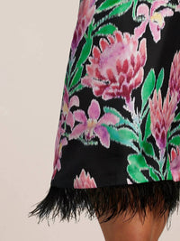 TORI RICHARD Fleur De Lei Aster Dress in black multi - women's dress - alternate view