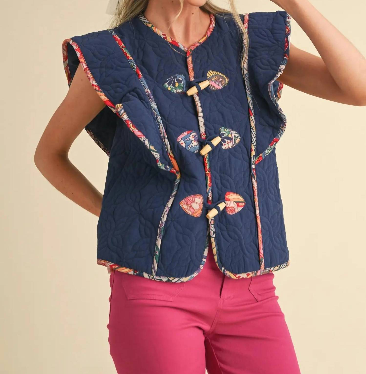&Merci - Quilted Toggle Detailed Vest