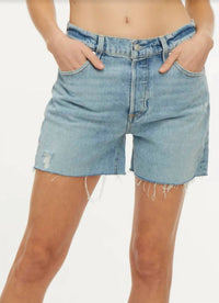 Raw Hem Denim Short