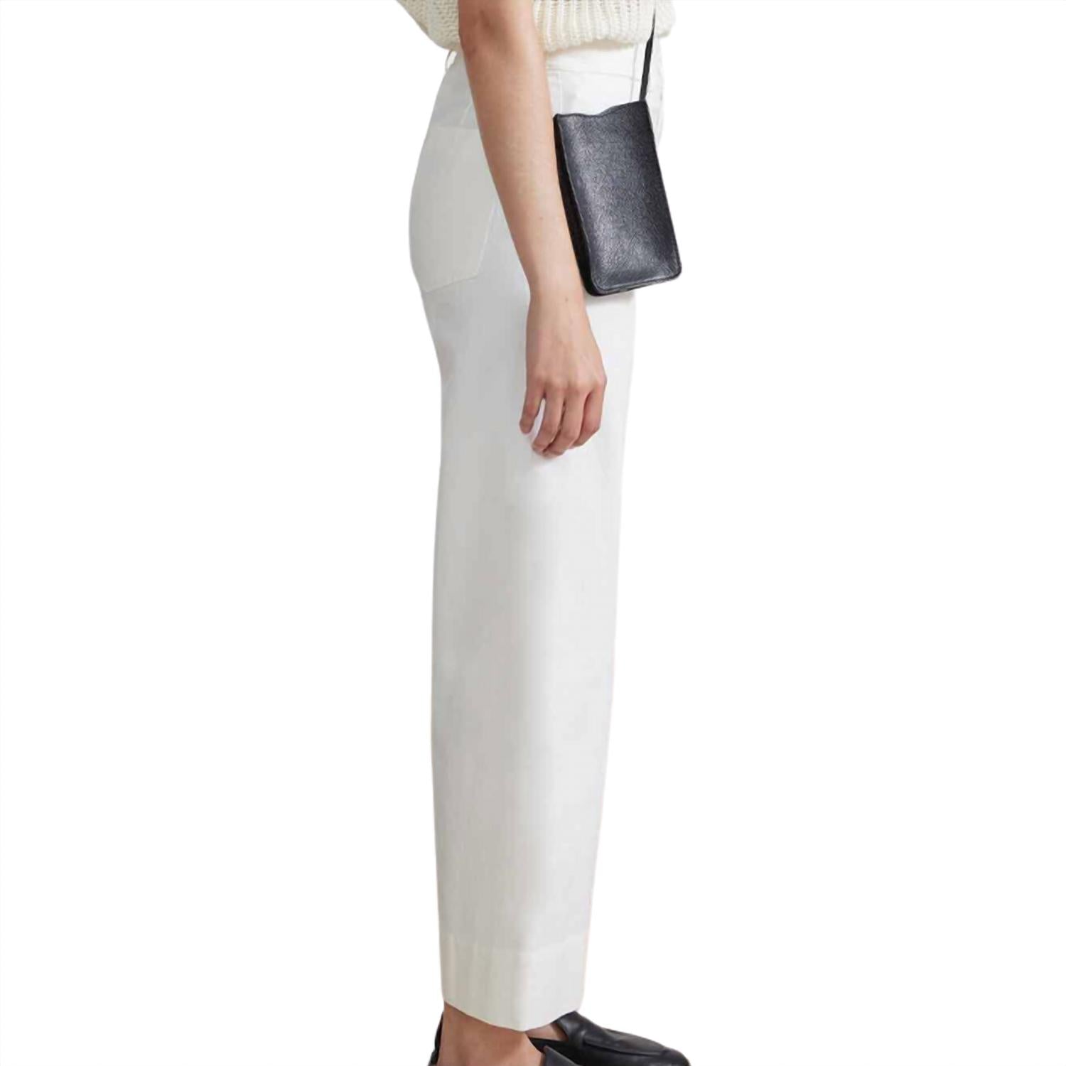 APIECE APART Women's Classic Merida Pant in cream - women's pants - alternate view