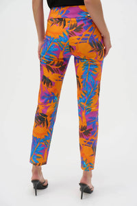 Joseph Ribkoff - Tropical Print Straight Ankle Pants