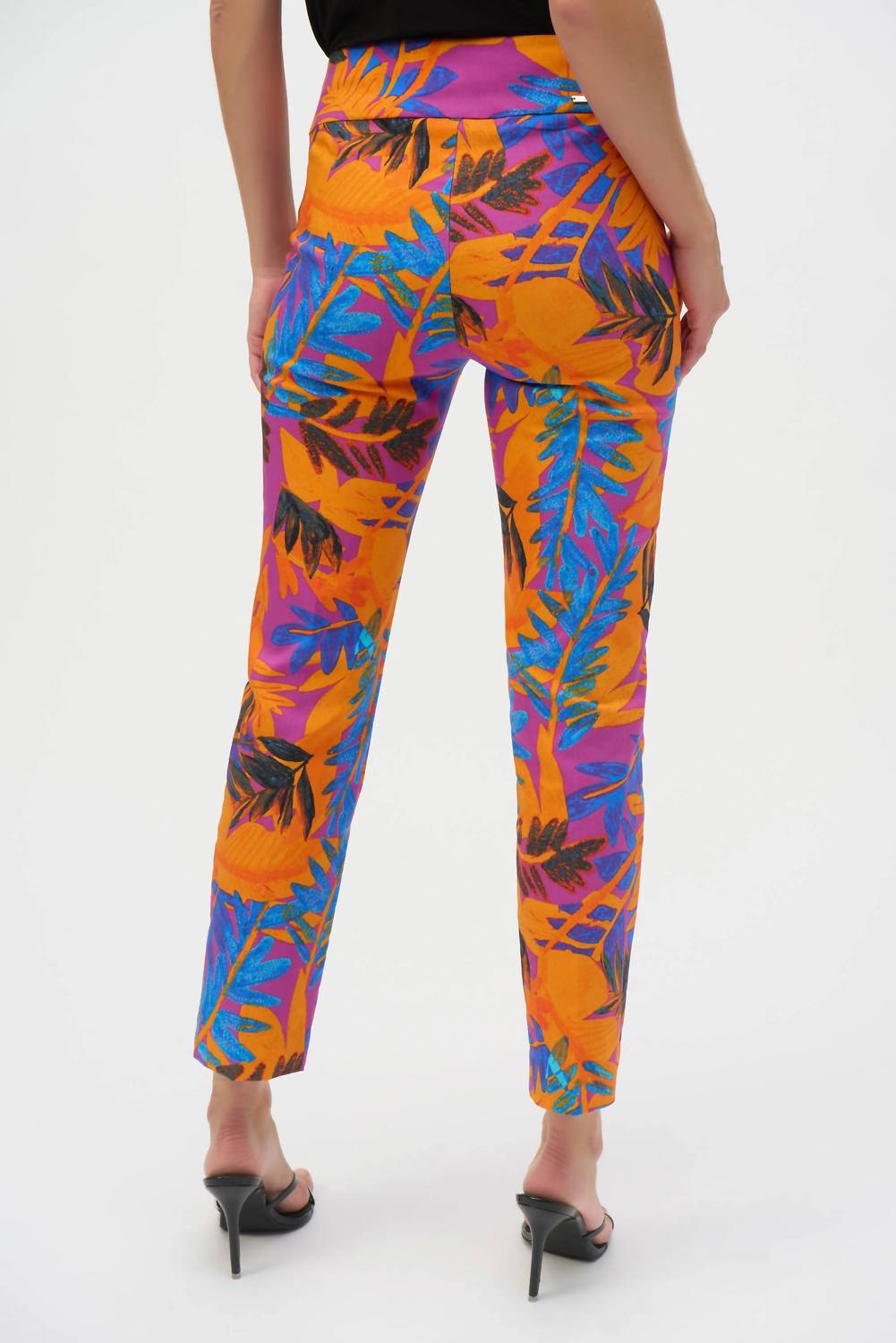 Joseph Ribkoff - Tropical Print Straight Ankle Pants