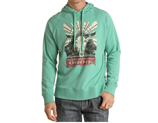 Rock & Roll Denim - Bull Skull Graphic Hoodie