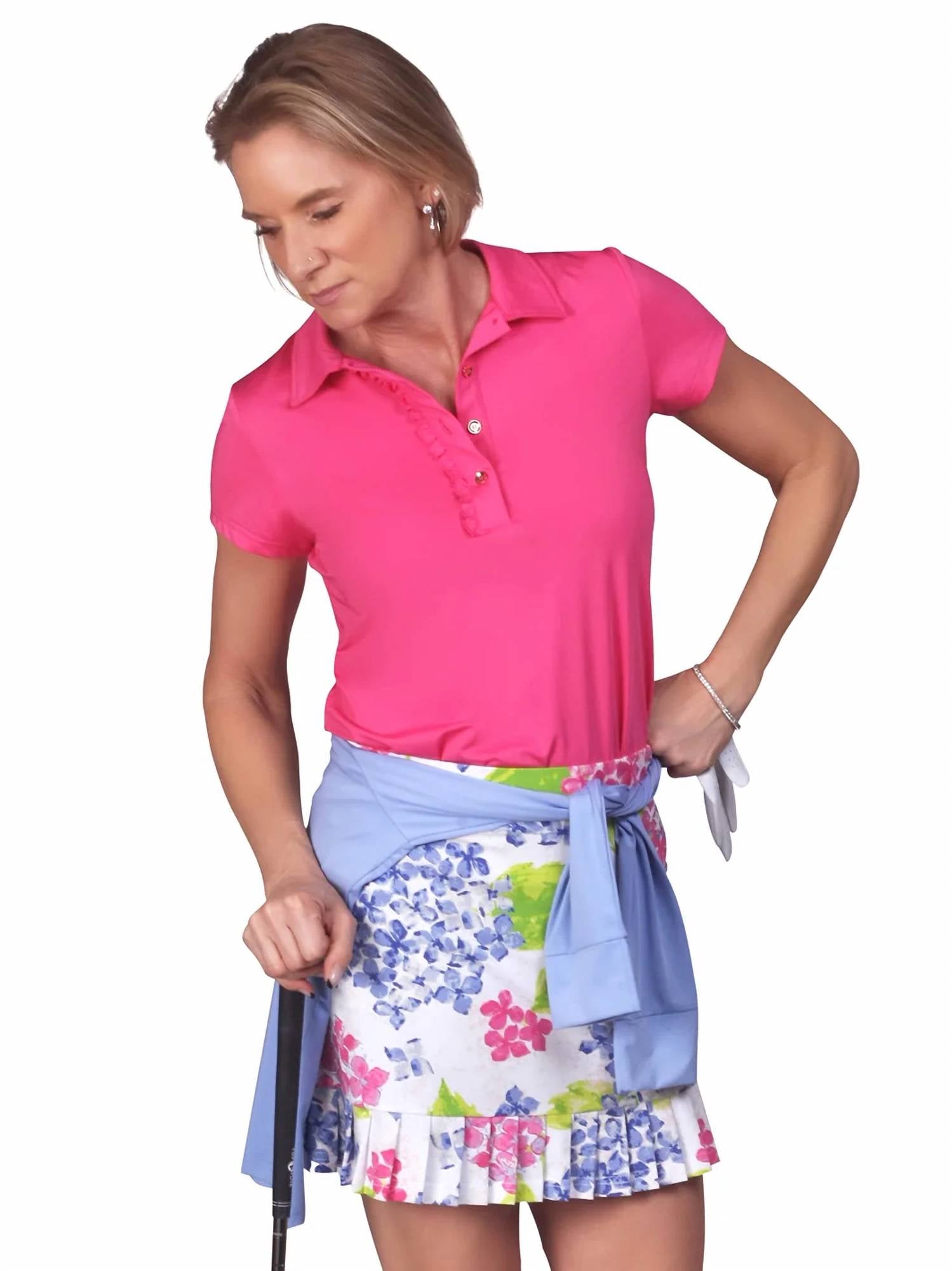 Ana Clare - Lizzie Short Sleeve Ruffle Polo