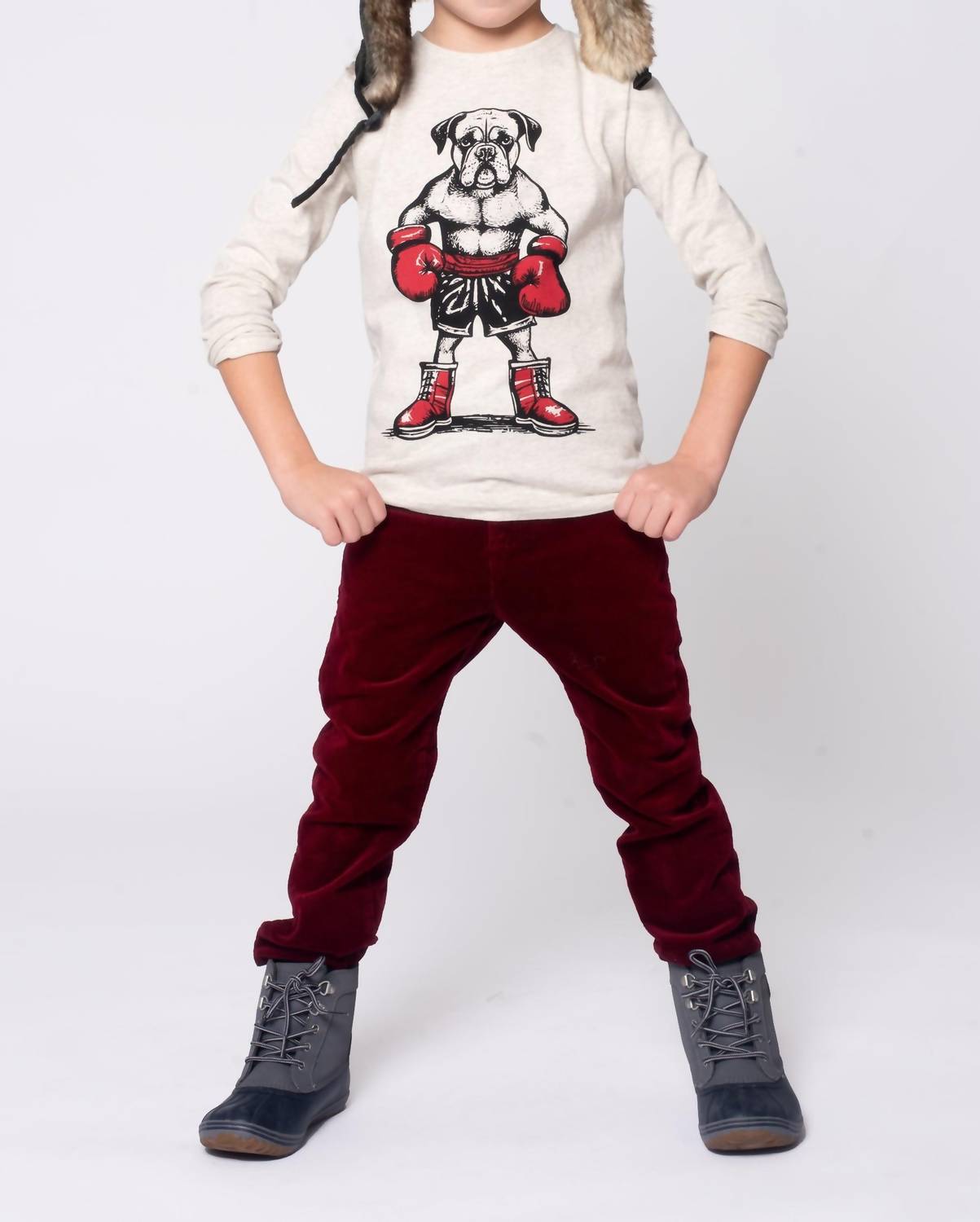 Appaman - Boys' Boxer Graphic Long Sleeve Tee