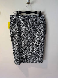 LISETTE Women's Bamboo Print Skirt in black and white - women's skirt - detail view
