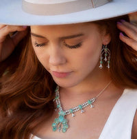 Barse - Women's Squash Blossom Statement Necklace