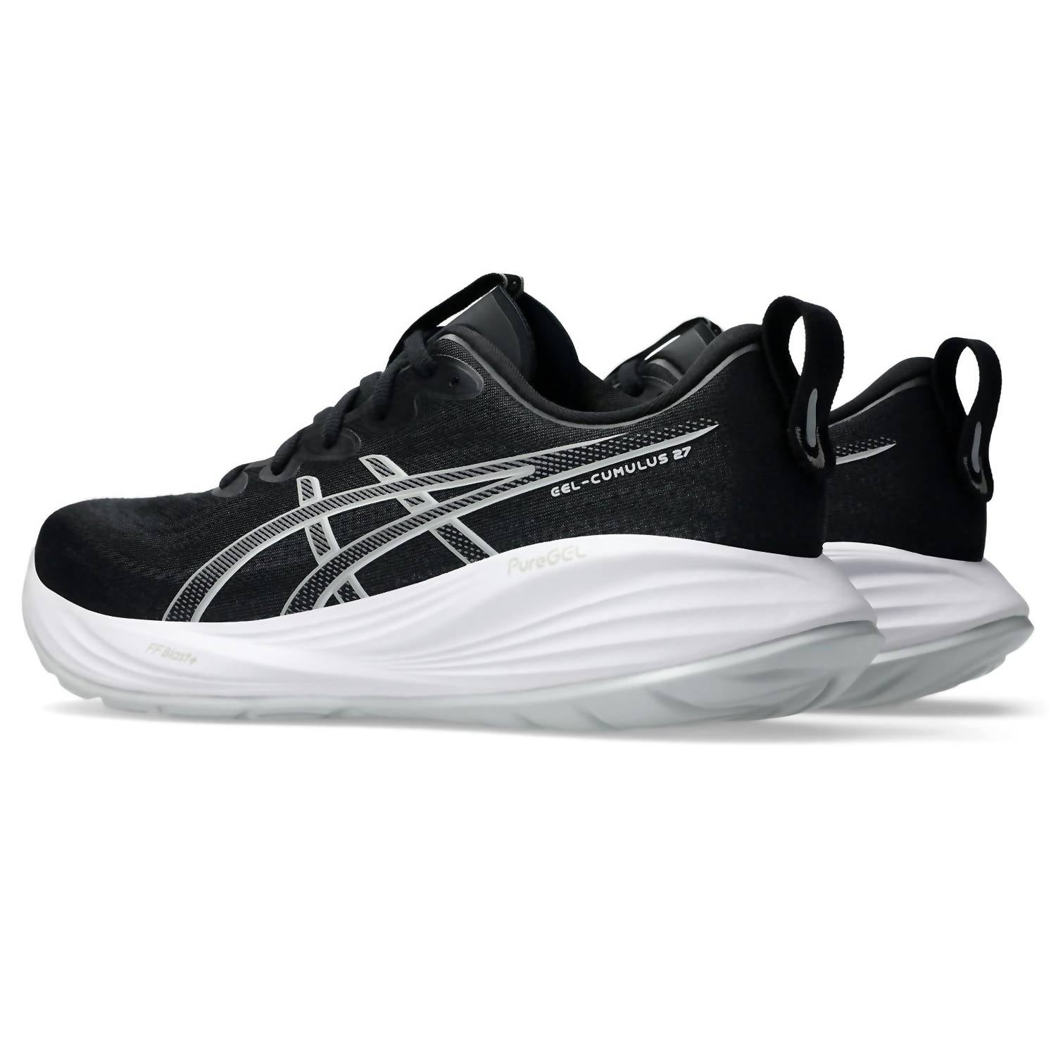 ASICS Men's Cumulus 27 Running Shoes in black white - men's shoe - view 7