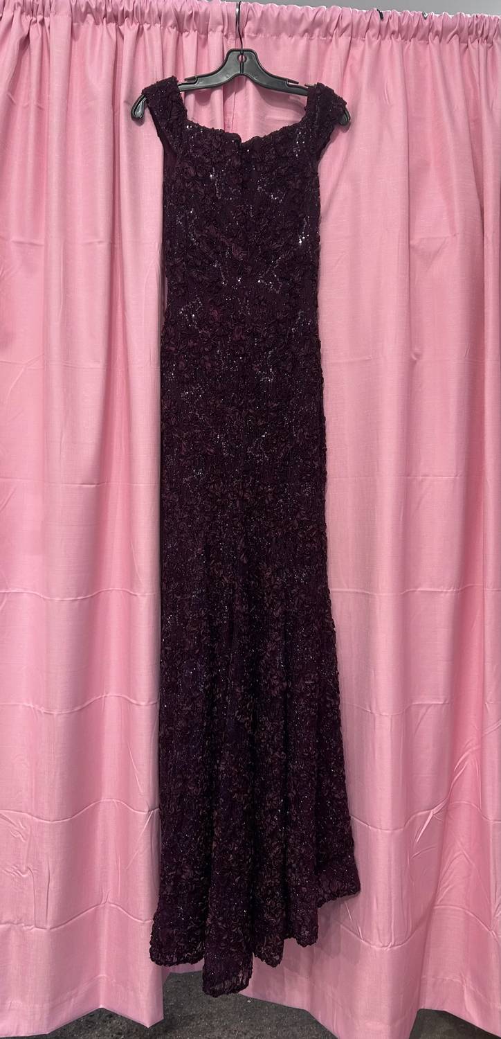 Jovani - Women's Sequin Floral Embroideries Gown