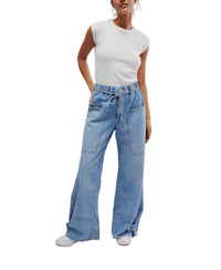 Free People - Outlaw Wide-Leg Jeans - Curvy