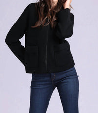 Minnie Rose - vicose zip jacket with pockets