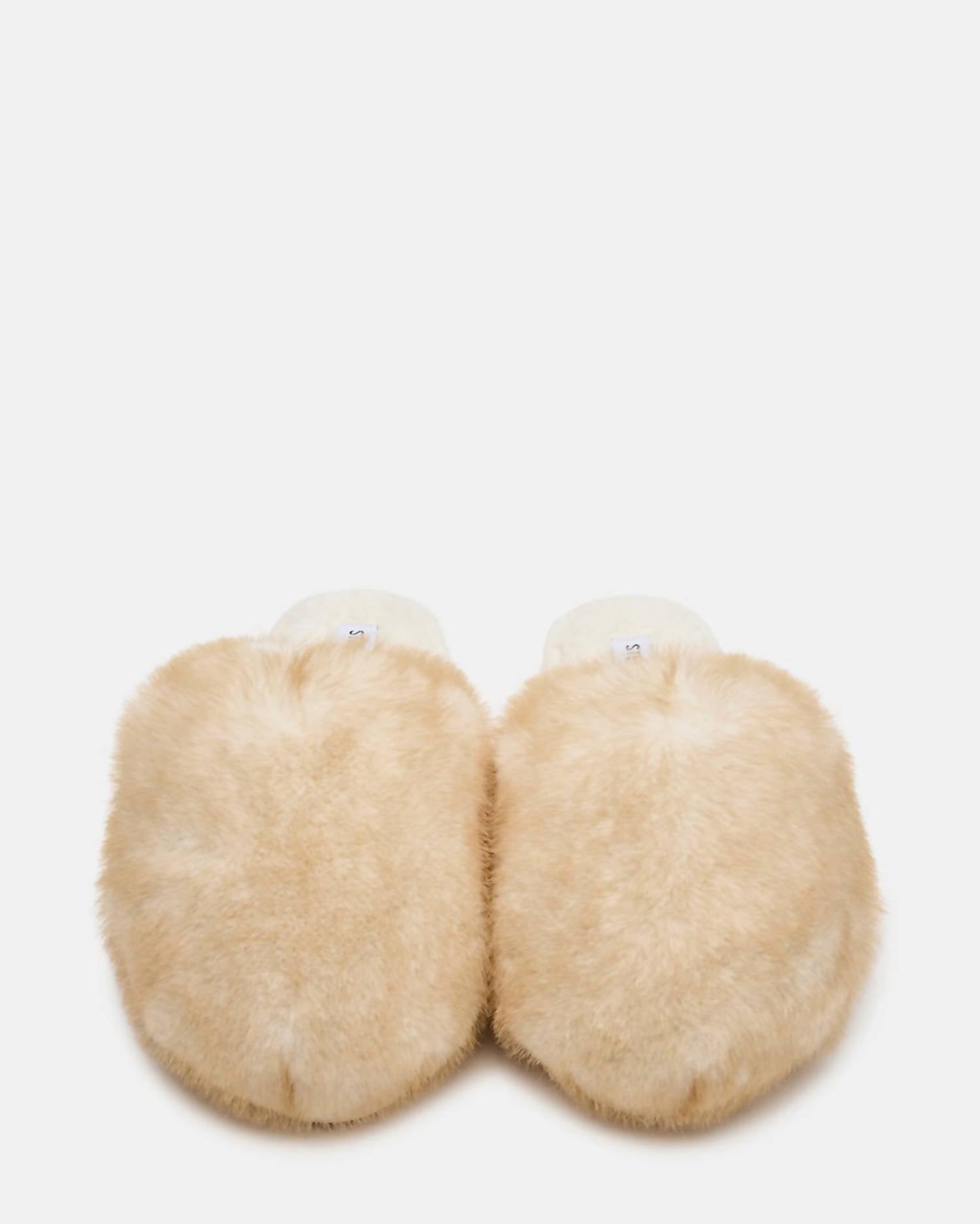 Steve Madden - Women's Poof Faux Fur Slip On Mule