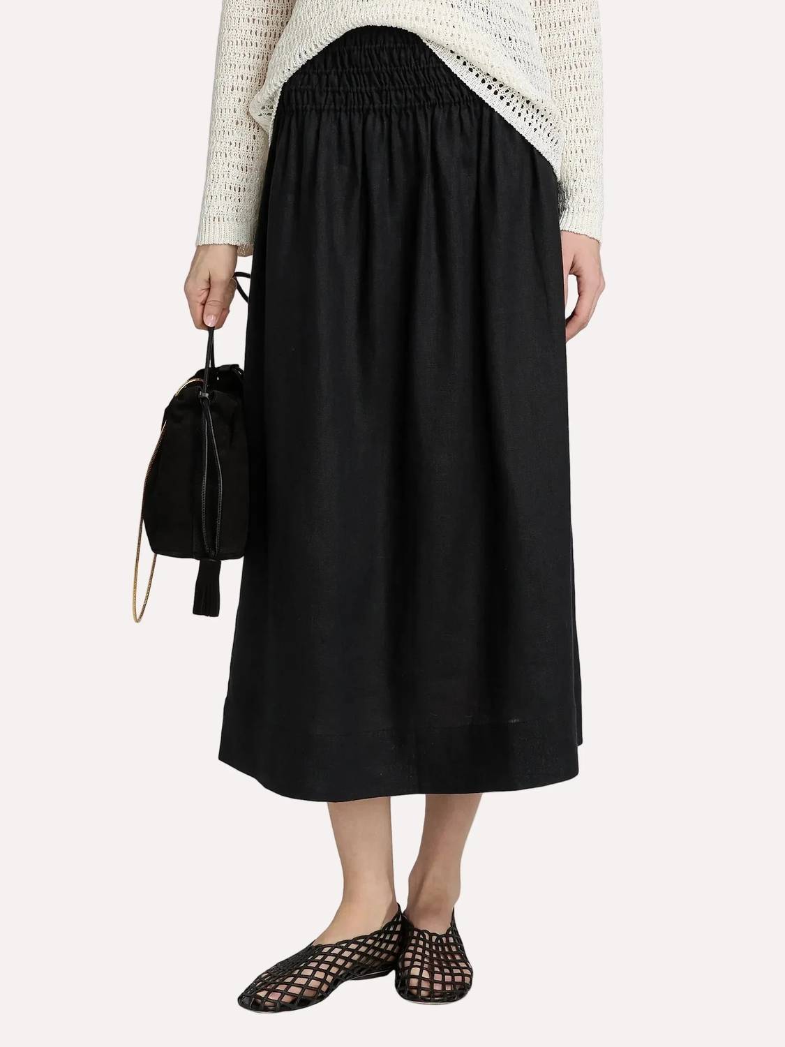 Rails - Alessa Linen Midi Skirt