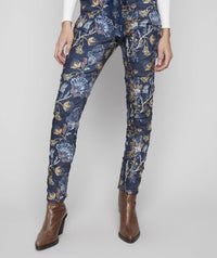 Charlie B - Printed Crinkle Suede Pull On Jogger Pants
