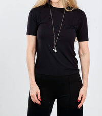 RIPLEY RADER Fitted Short Sleeve T-shirt in black - women's t-shirt