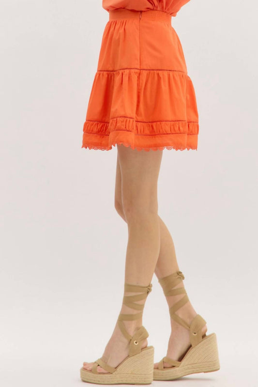 Entro - Accented Ruffled Mini Skirt