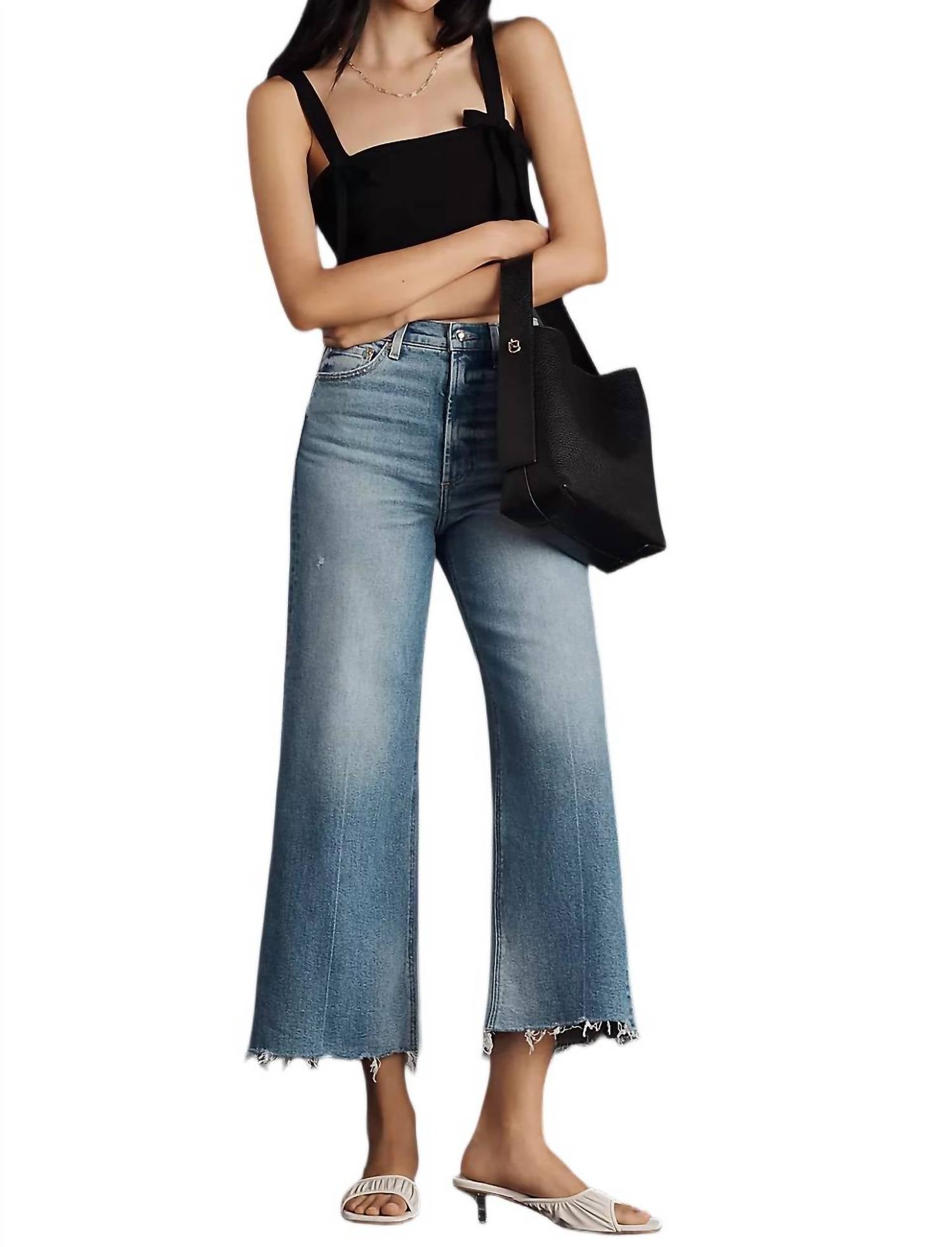 Pistola - Lana Crop High Rise Ultra Wide Leg Jeans