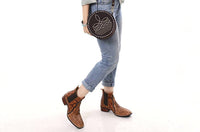 Ls Western - Women's Western Canteen Round Crossbody Bag