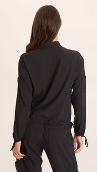 Wearables Women's Bach 4 Way Stretch Bomber Jacket in black - women's jacket - detail view