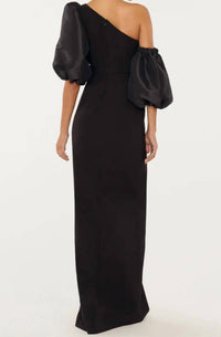 Likely - Natasha One Shoulder Puff Sleeve Gown