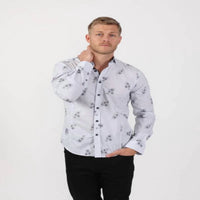Eight X - Pin Stripe Flower Button Down Shirt