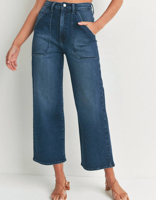 Just Black Denim - Cargo Pocket Cropped Jeans