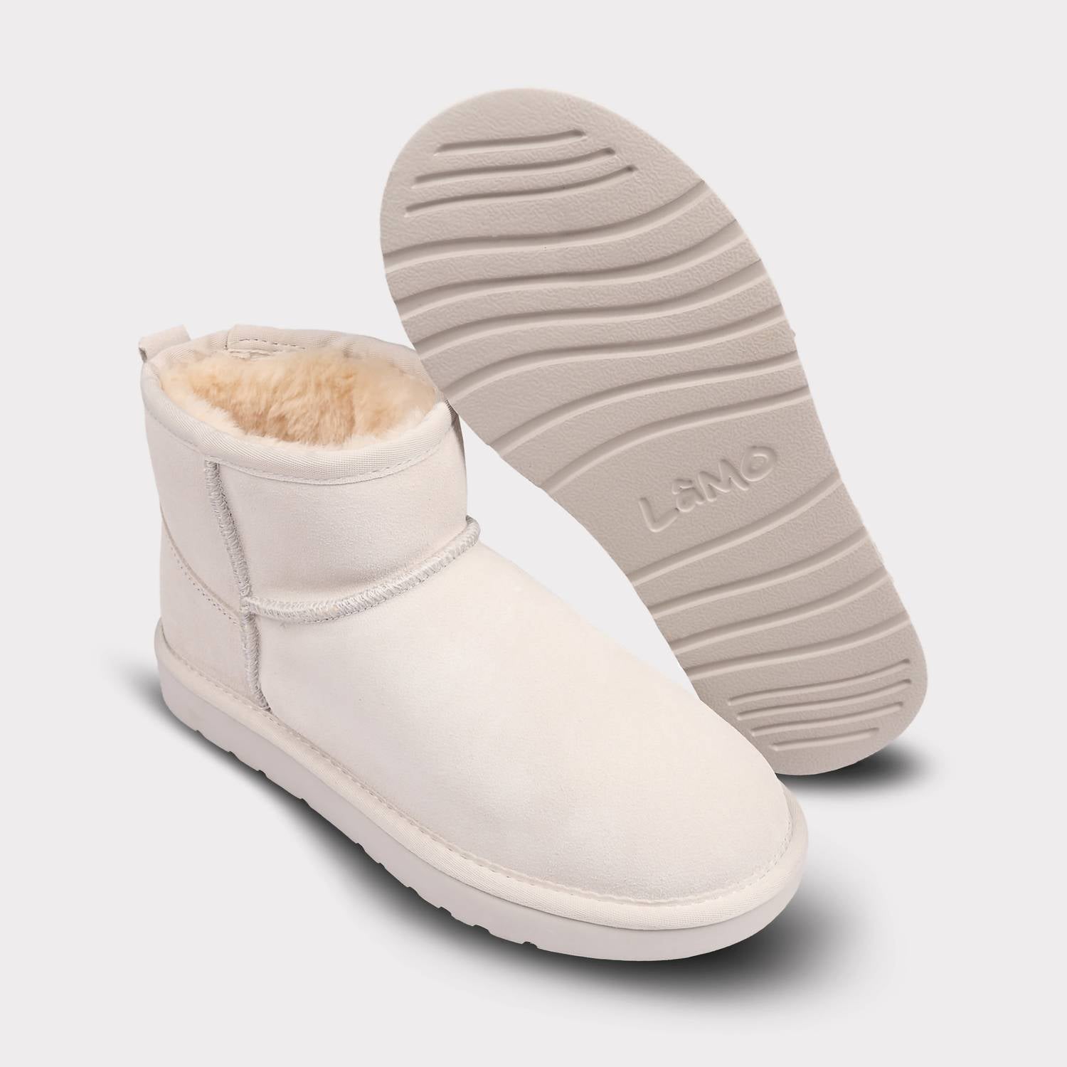 Lamo Women's Kora Short Slip On Boot in winter white - women's shoe - view 9