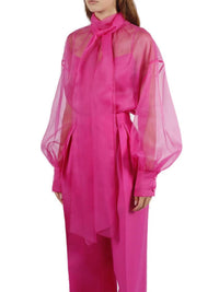 Valentino - Long Sleeve Blouse With A Tie