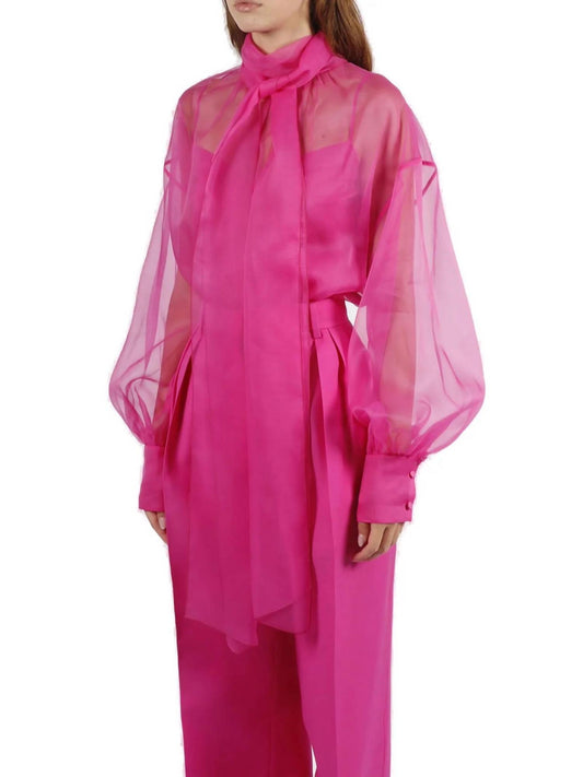 Valentino - Long Sleeve Blouse With A Tie