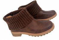 Corkys Footwear Women's Quiver Bootie Shoe in brown oiled - women's shoe - alternate view