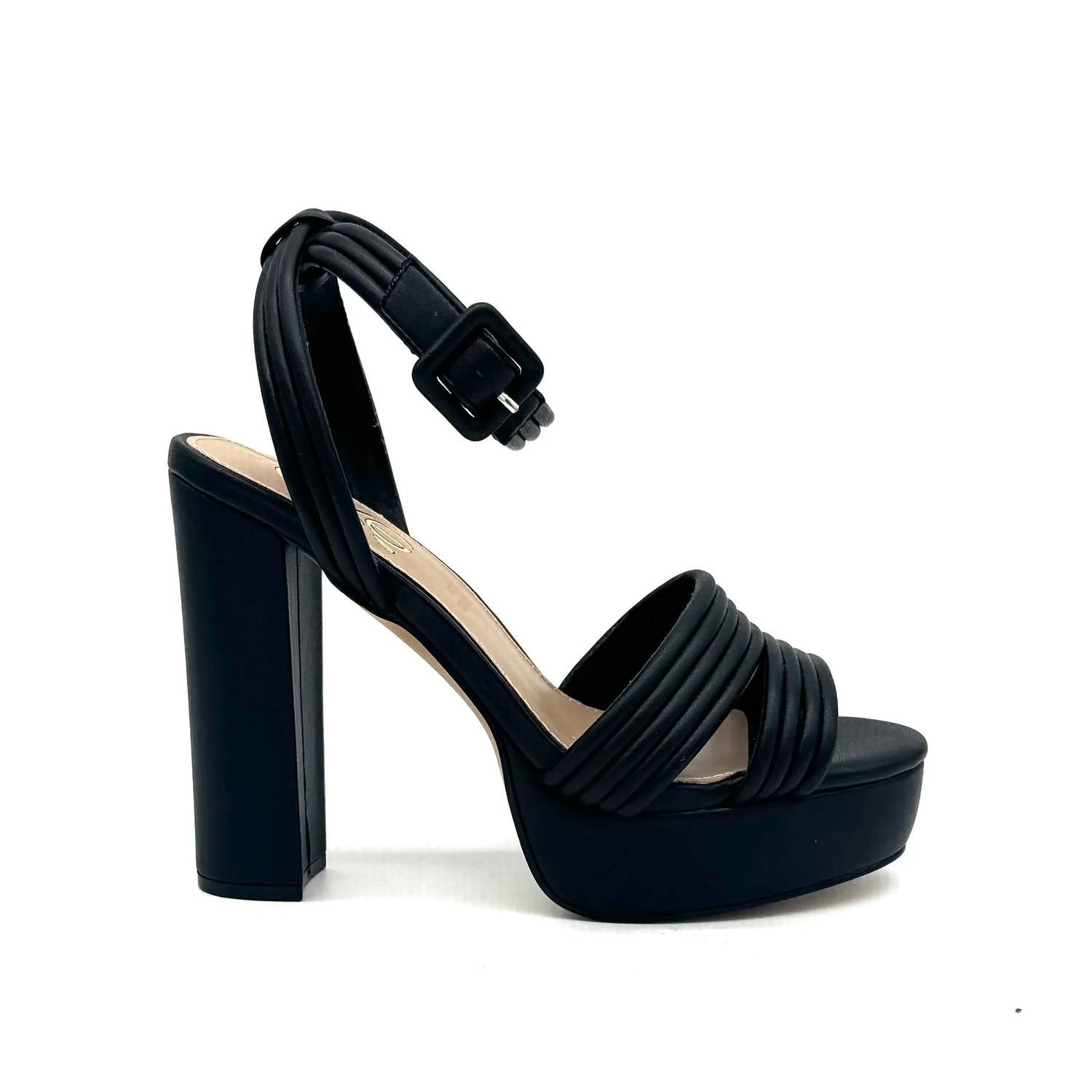 Exe - Women's Strap Platform Block Heel Sandal