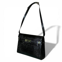 Saint Laurent - Women's Manhattan Croc Leather Medium Bag