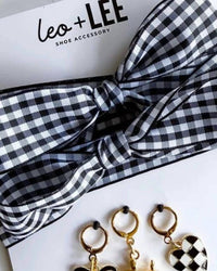 Leo & Lee Studio - Women's Gingham Shoelace Charm Set