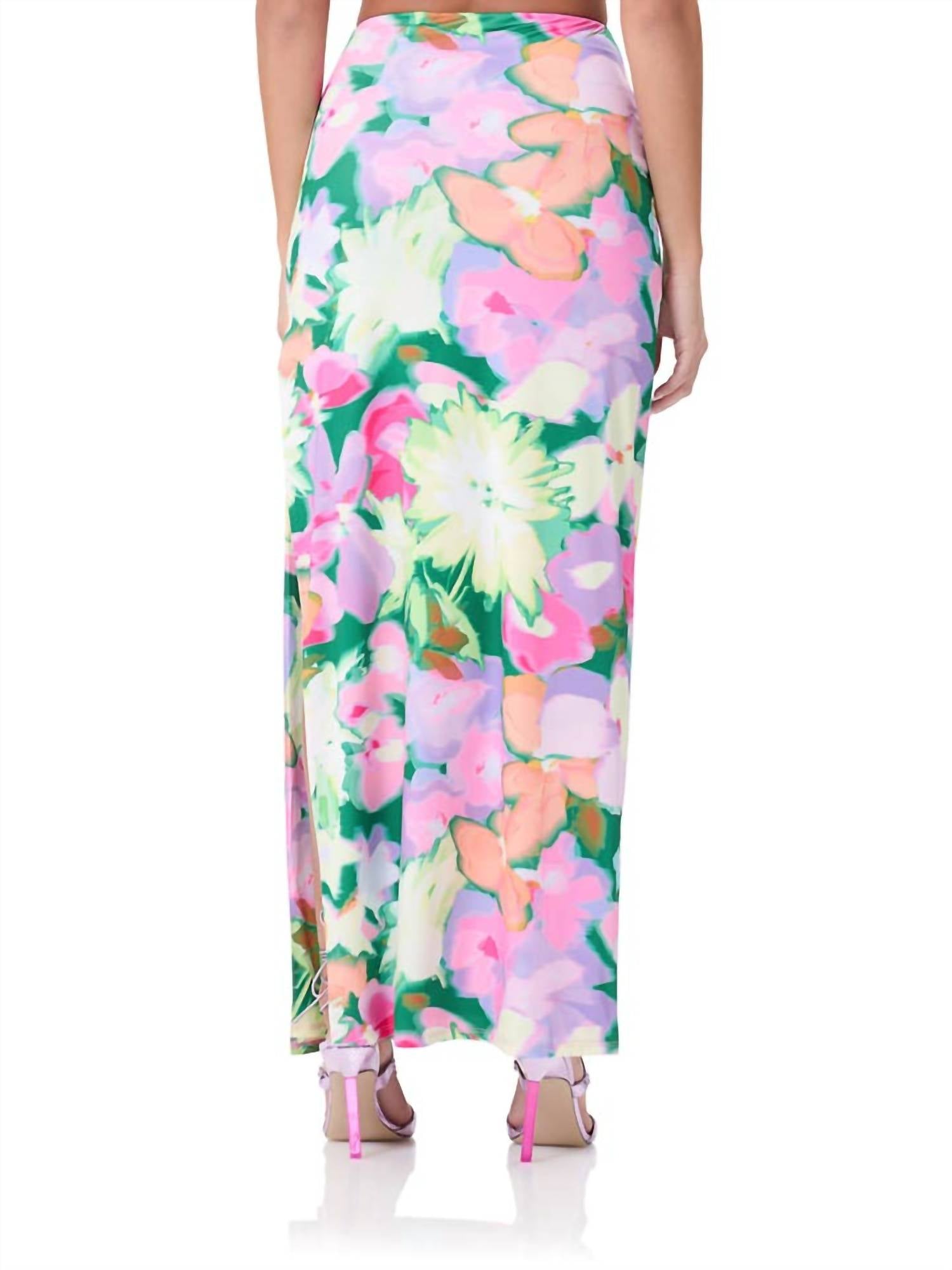 Afrm - Ryleigh Hi Waist Maxi Side Slit Skirt