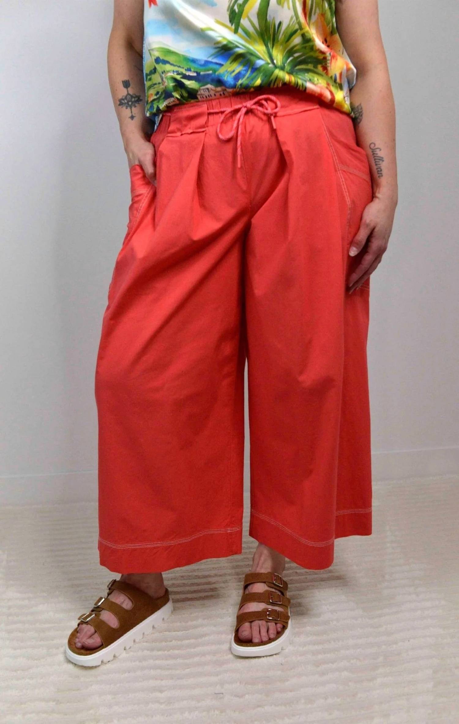Democracy - Cropped Wide Leg Glider Pants