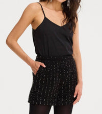 ALLISON NEW YORK Beaded Millie Shorts in black - women's shorts - detail view