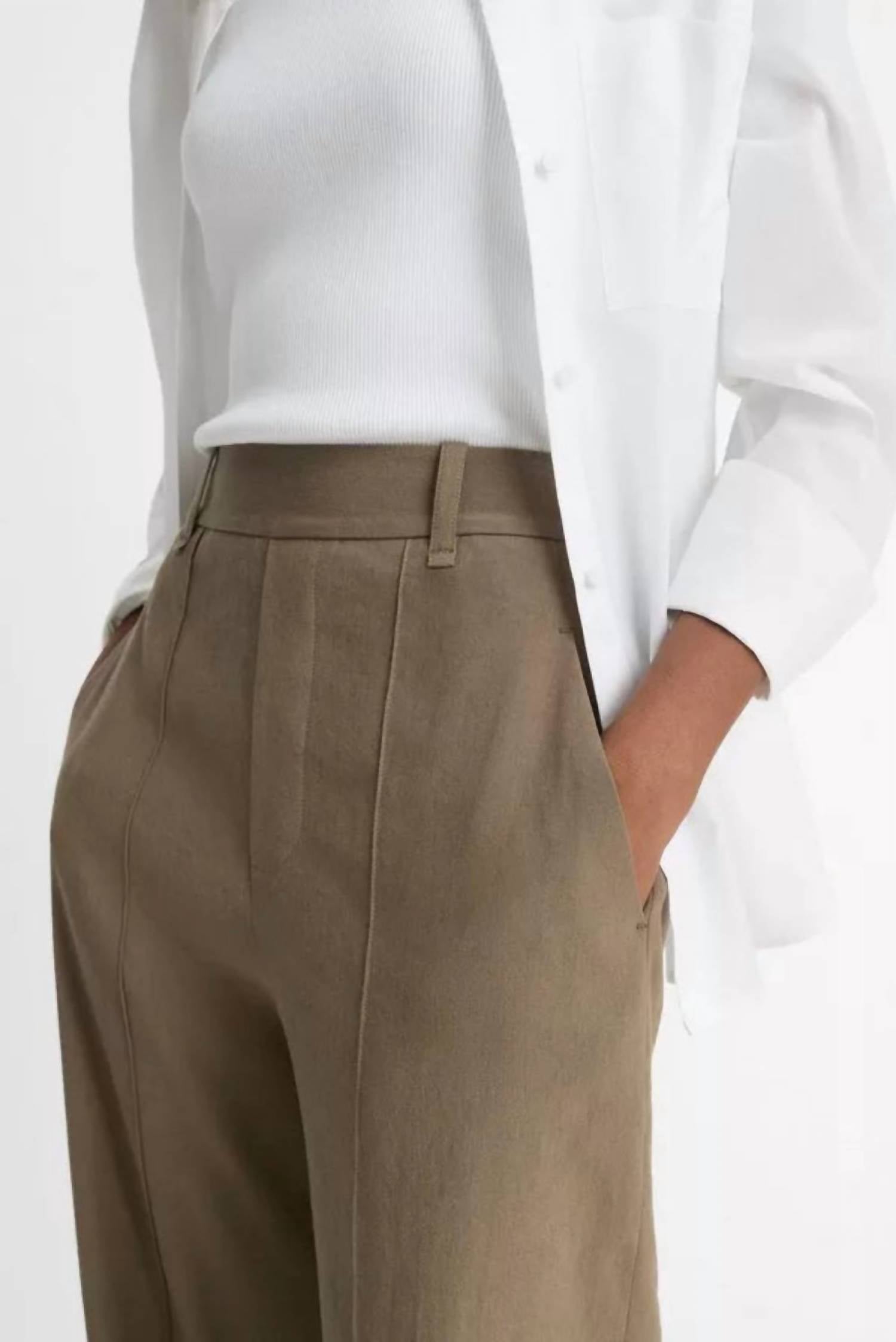 Vince - High Rise Pull On Linen Pant
