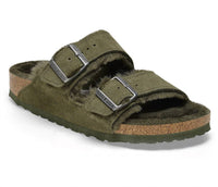 BIRKENSTOCK Women's Arizona Shearling Sandal in thyme - women's sandal