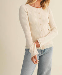 Mustard Seed - Ribbed Sweater Cardigan
