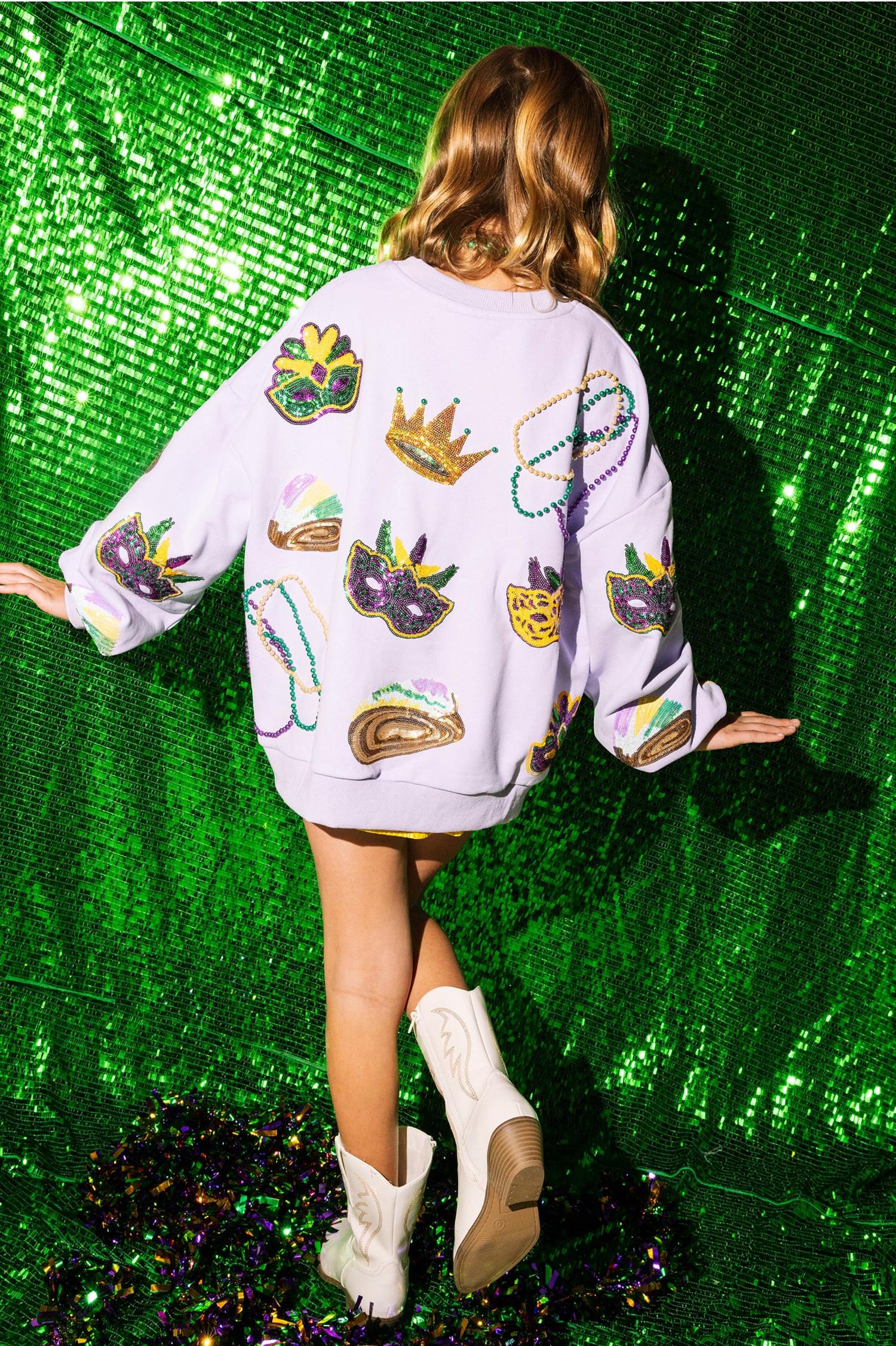 Queen Of Sparkles - Mardi Gras Icon Sweatshirt