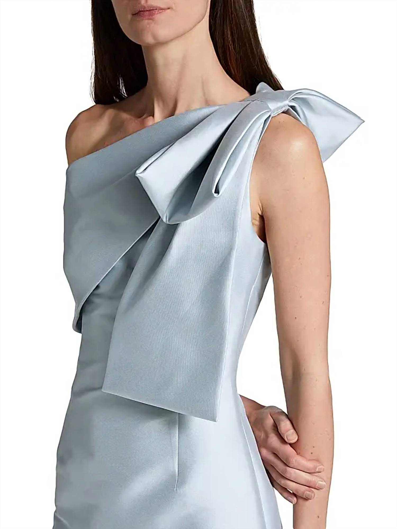 Sachin & Babi - Bonnie Satin One-shoulder Gown