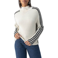 Sanctuary - Sporty Stripe Mock Neck Sweater