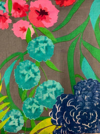 Sandy + Rizzo Women's Hydrangea Tunic in charcoal gray - women's shirt - detail view