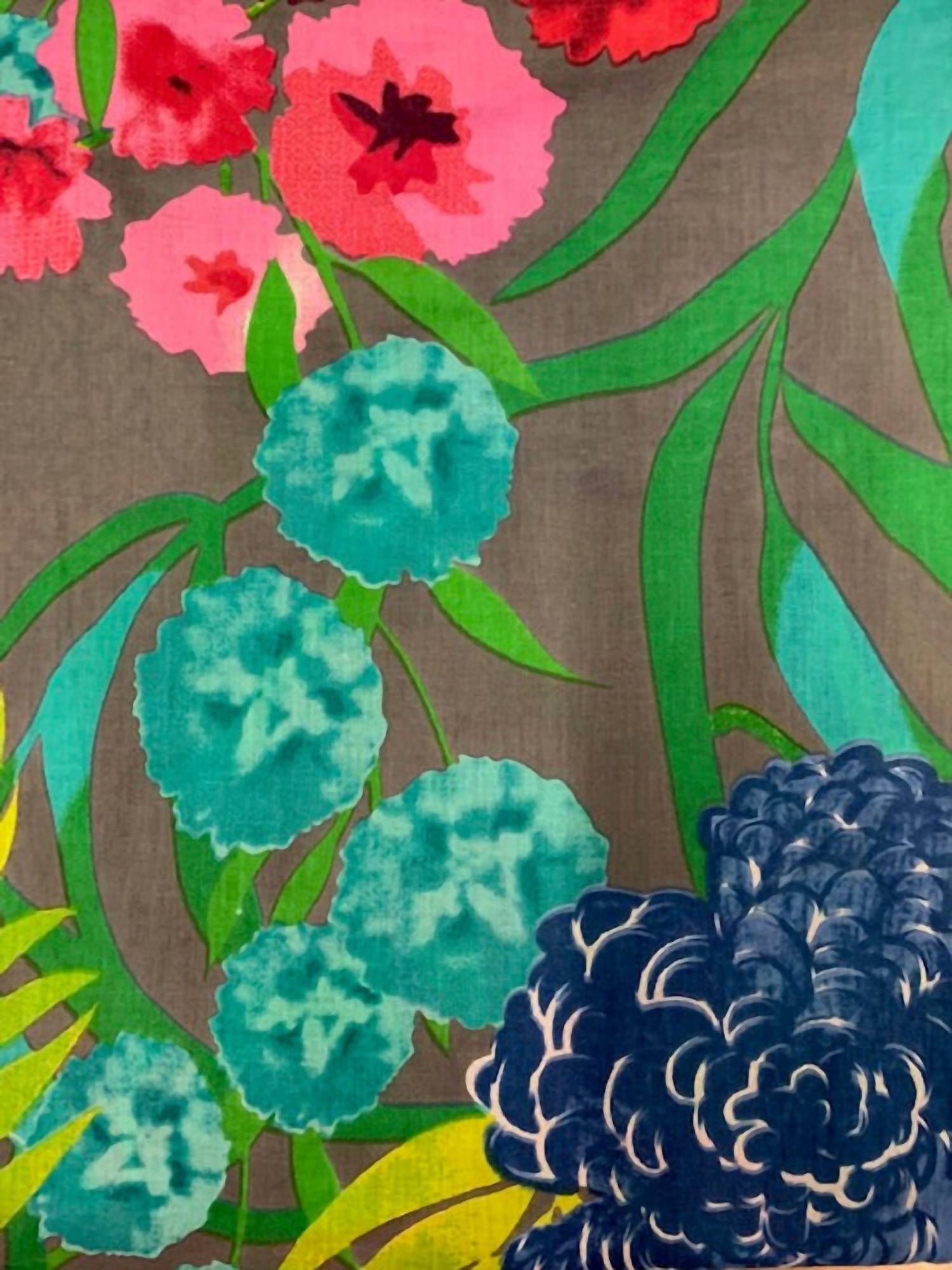Sandy + Rizzo Women's Hydrangea Tunic in charcoal gray - women's shirt - detail view