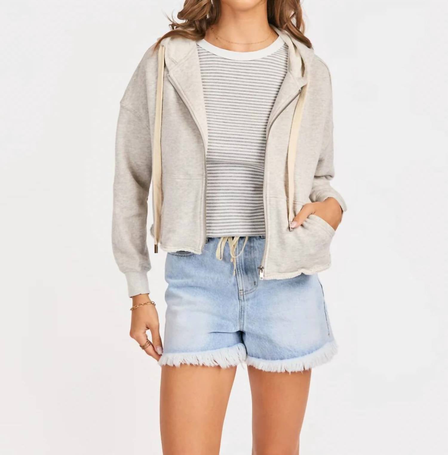 Sadie & Sage - Nora Zip Front Hoodie