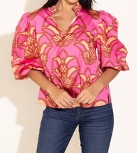 Alden Adair Ali Top in desert rose 1 - women's blouse - detail view