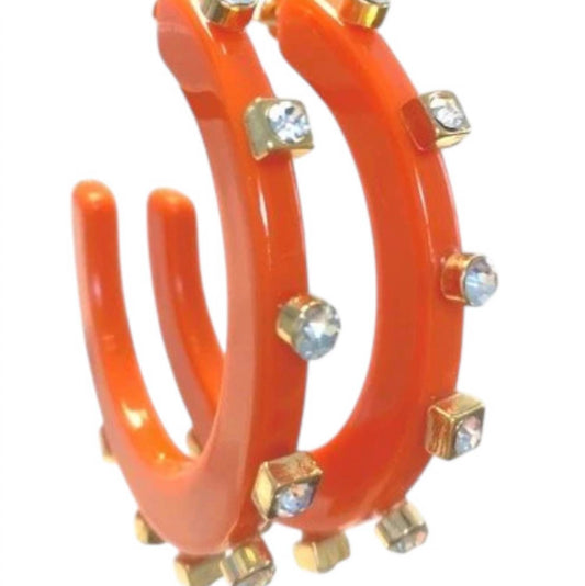 Smith & Co - Women's City Girl Jewel Hoop Earring