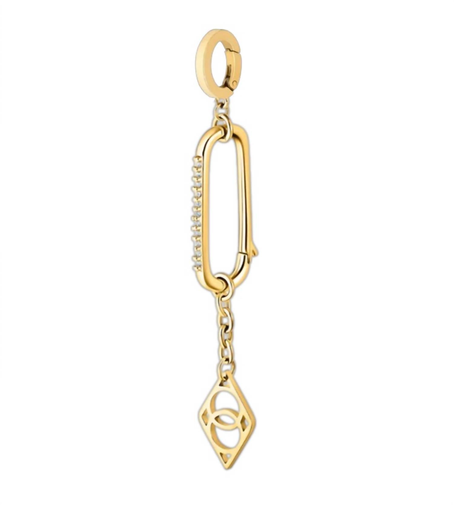 Dorne Women's Chain Emblem Memento Charm in gold - women's accessory