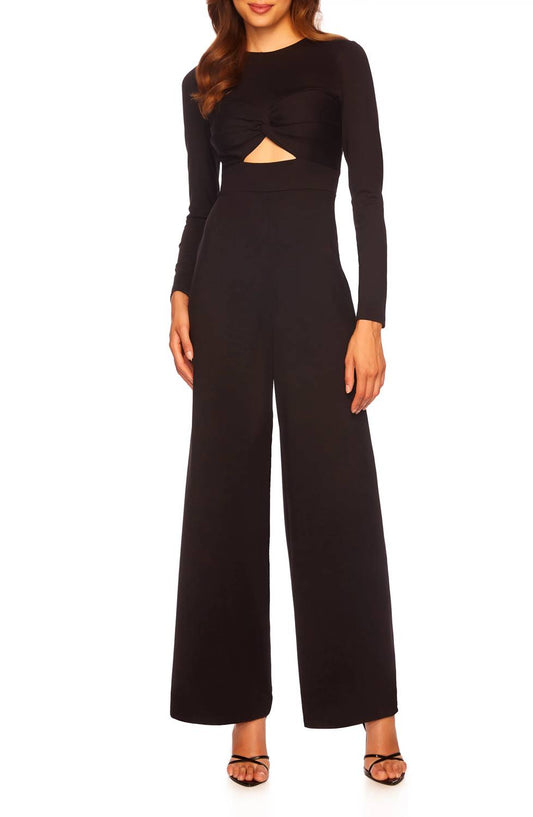 Susana Monaco - TWIST FRONT KEYHOLE LONG SLEEVE JUMPSUIT