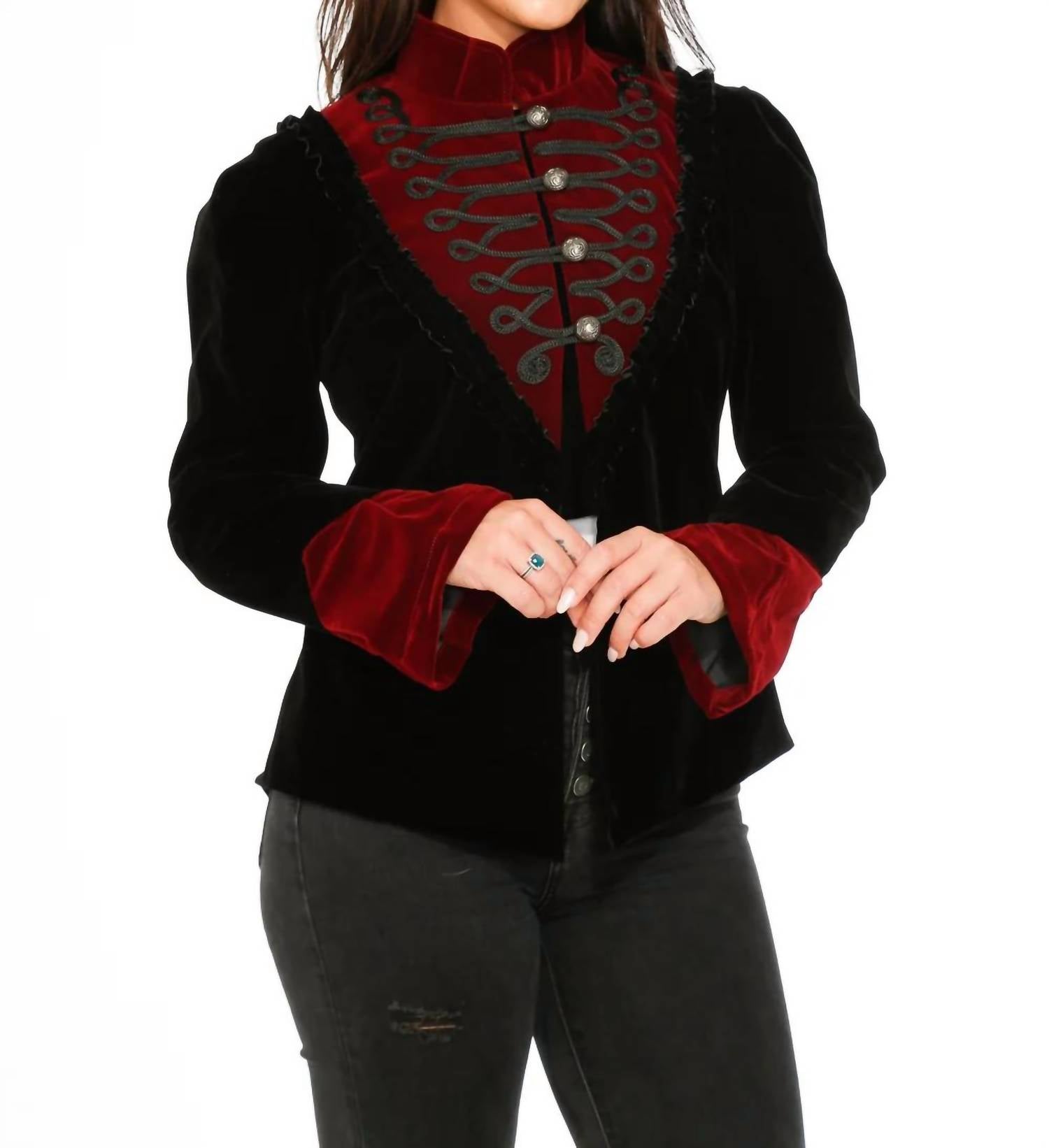 Orchid Bloom - Gothic Velvet Jacket